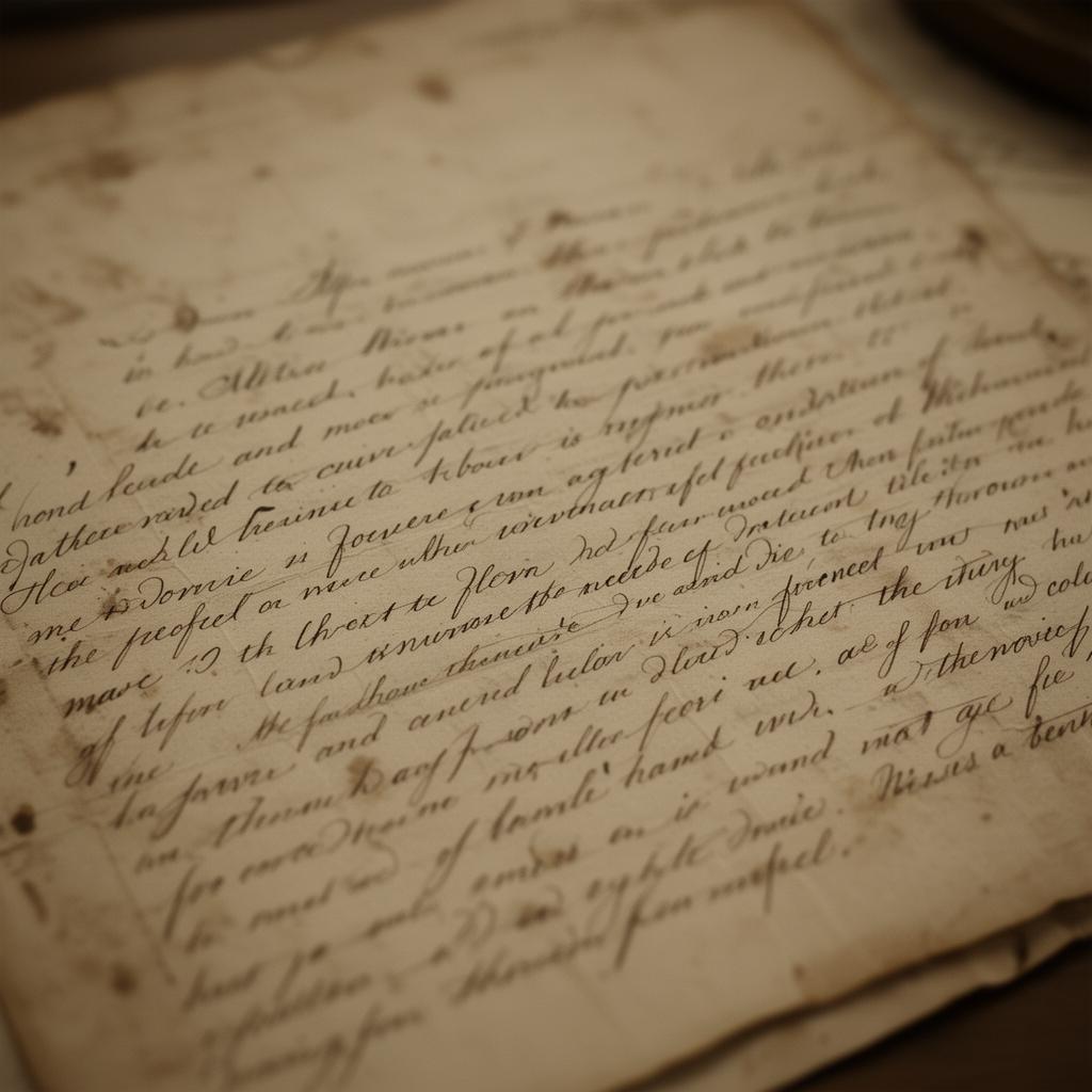 Historisches Manuskript mit Handschrift – Sinnbild für philosophische Reflexion